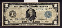 Fr.934, 1914 $10 St. Louis Federal Reserve Note, VF